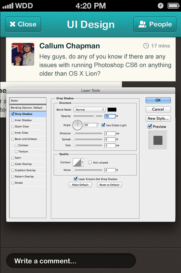Tutorial: How to design a chatroom iPhone UI iphone ui 35