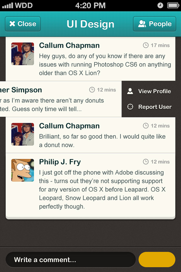 Tutorial: How to design a chatroom iPhone UI iphone ui 36