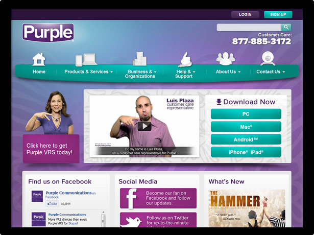 Responsive design in the corporate world Tablet horizontal view