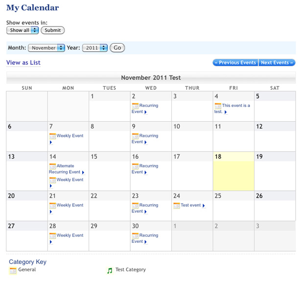 mycalendar mycalendar