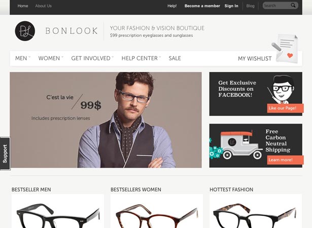 30 e-commerce sites worth seeing bonlook