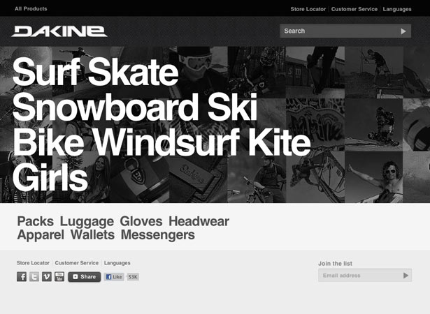 30 e-commerce sites worth seeing dakine