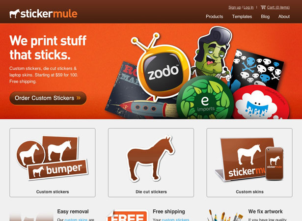 30 e-commerce sites worth seeing stickermule
