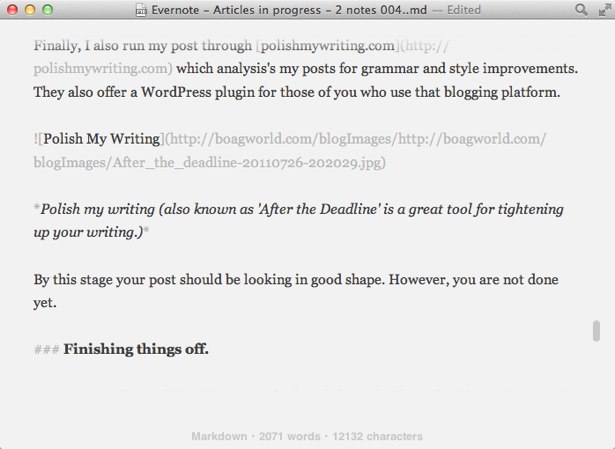 How to become a prolific blogger Example of markdown in action