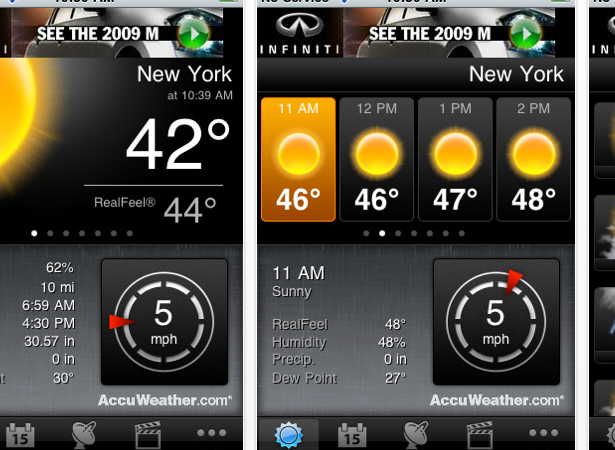 Mobile app design considerations for web designers accuweather