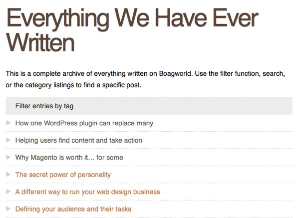 Why you have a broken blog and how to fix it A category listing page