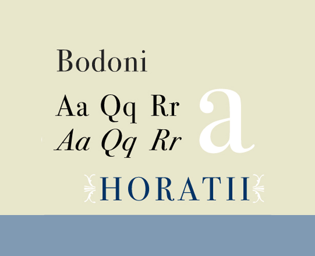 The most popular fonts used by designers bodoni