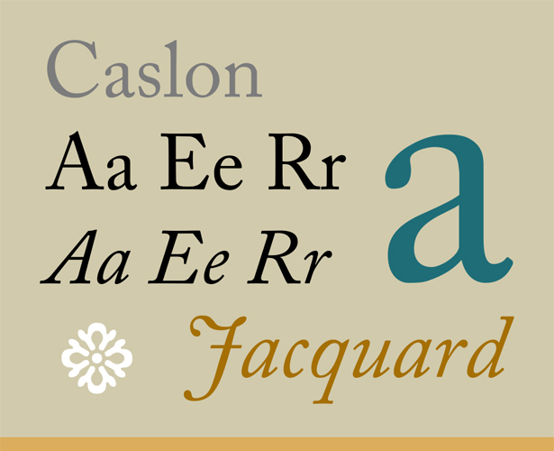 The most popular fonts used by designers caslon