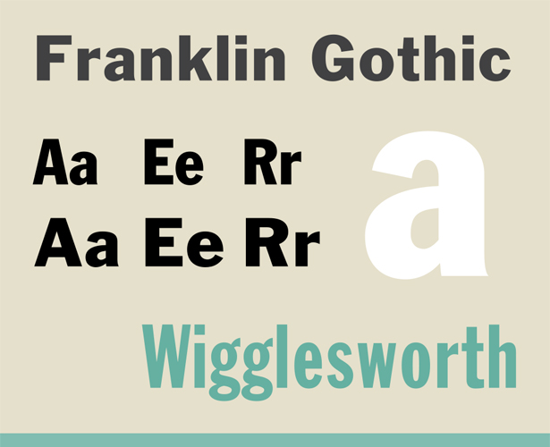 The most popular fonts used by designers franklingothic