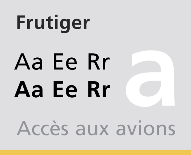The most popular fonts used by designers frutiger 1