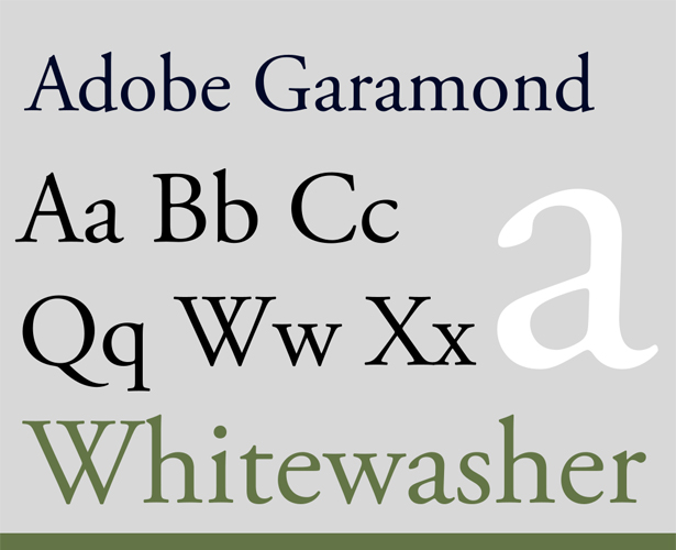 The most popular fonts used by designers garamond 1