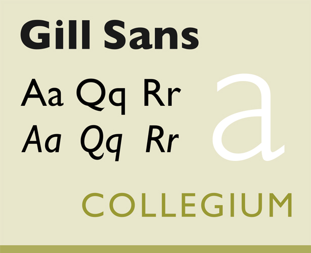 The most popular fonts used by designers gillsans