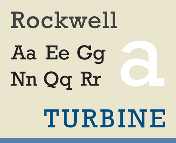 The most popular fonts used by designers rockwell