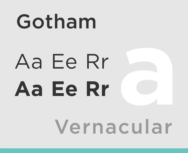 The most popular fonts used by designers gotham 1