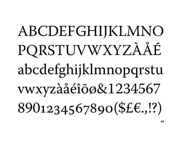 The most popular fonts used by designers warnock