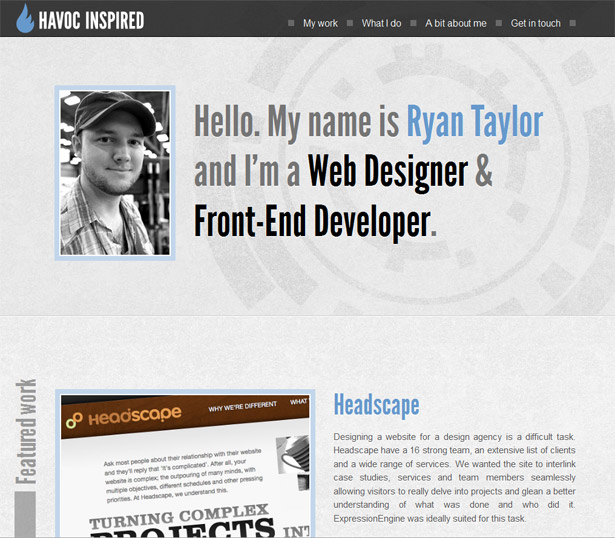 Characteristics of a modern portfolio site 113 2