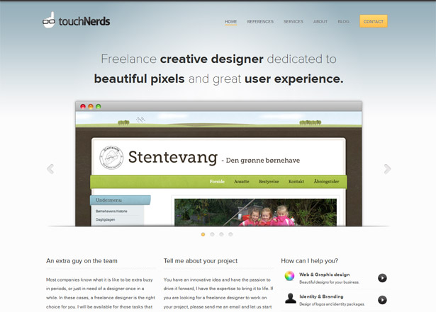 Characteristics of a modern portfolio site 06 12