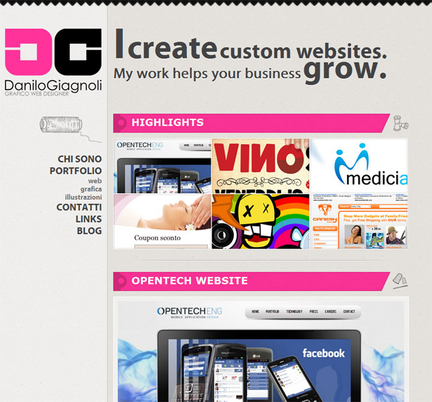 Characteristics of a modern portfolio site 33 7