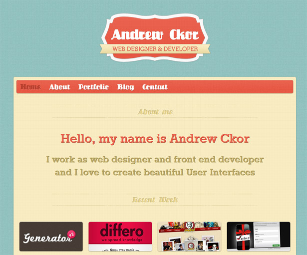 Characteristics of a modern portfolio site 22 18