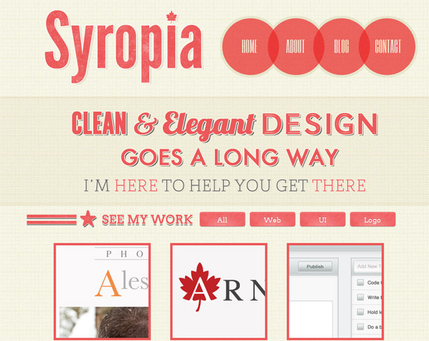 Characteristics of a modern portfolio site 03 12