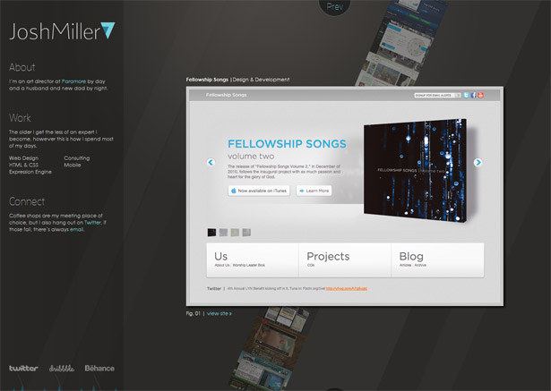 Characteristics of a modern portfolio site 07 13