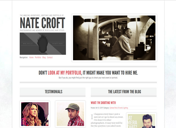 Characteristics of a modern portfolio site 09 14