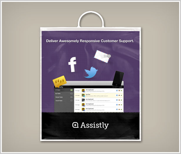 custom plastic bag assistly