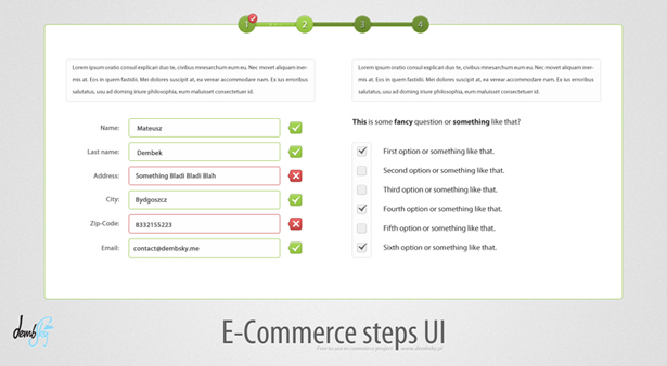 50+ PSD UI Web design elements ecommercesteps