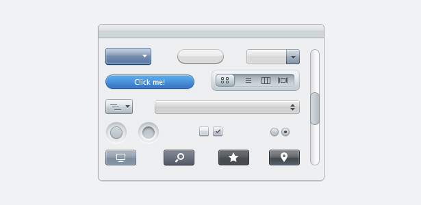 50+ PSD UI Web design elements applestyled