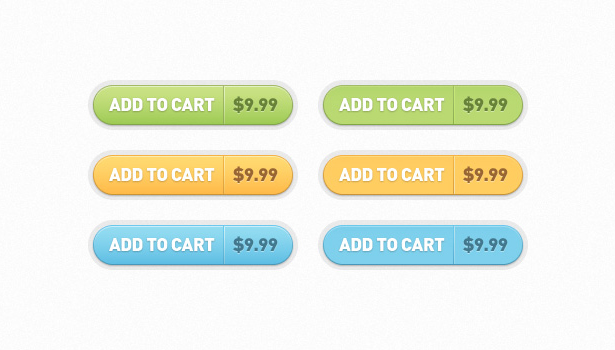 50+ PSD UI Web design elements addtocartbuttons