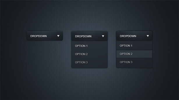 50+ PSD UI Web design elements sleekdropdown