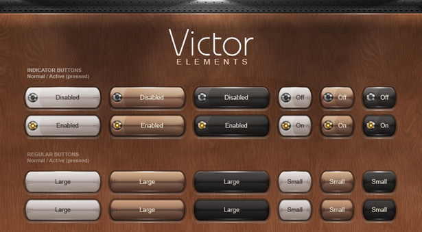 50+ PSD UI Web design elements victorelements