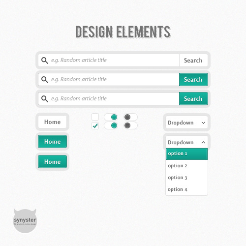 50+ PSD UI Web design elements designelements