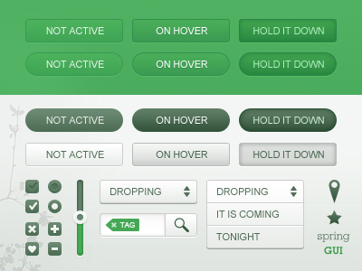 50+ PSD UI Web design elements springgui