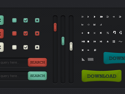 50+ PSD UI Web design elements webelements