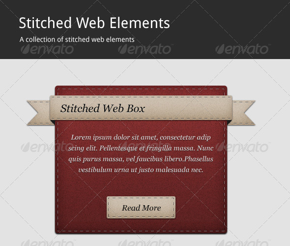 50+ PSD UI Web design elements stitched