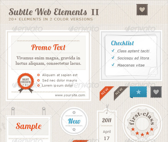50+ PSD UI Web design elements subtlewebii