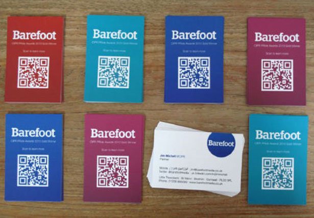 30 Creative QR code business cards barefoot