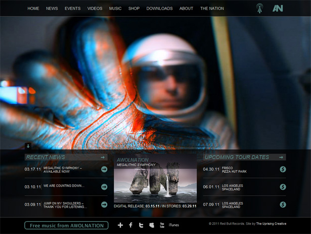 11 websites driven by powerful, dramatic photography 11 74
