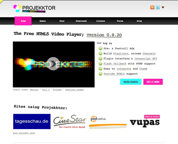 The ultimate HTML5 resource guide projekktor
