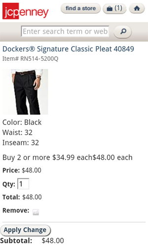 A showcase of mobile e-commerce 15 54