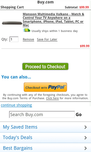 A showcase of mobile e-commerce 35 7