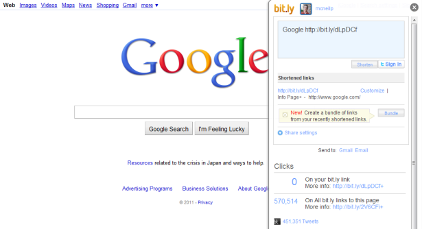 The secret power of bookmarklets 1 google bitly