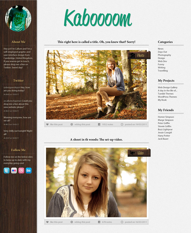 Design a forest inspired Tumblr theme in Photoshop 70