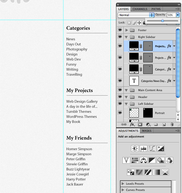 Design a forest inspired Tumblr theme in Photoshop 27 12