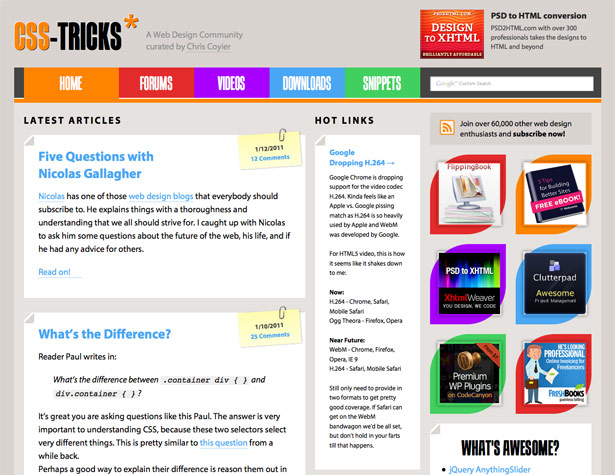 Big vs. small: Challenges in responsive web design csstrickswide
