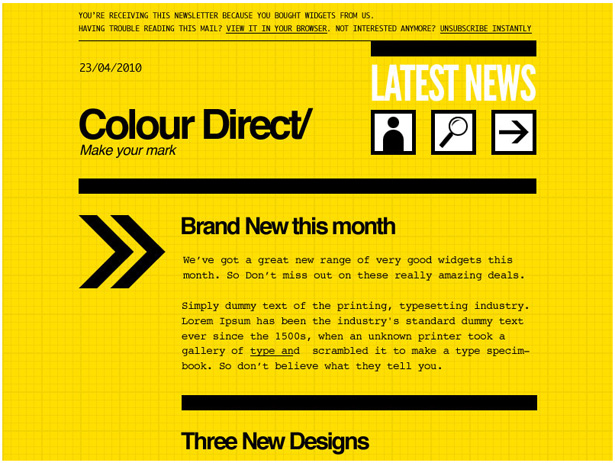 Do's and don'ts for designing email newsletters colourdirect