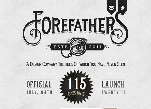 Traditional typography meets modern techniques forefathersgroup