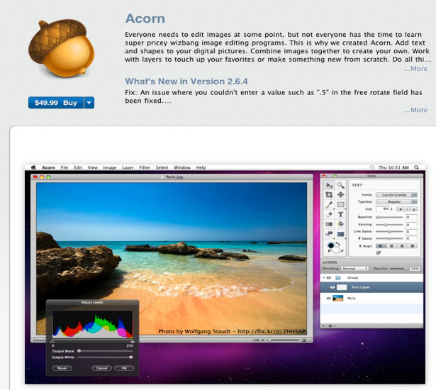 30+ Design Apps on the Mac App Store acorn 1