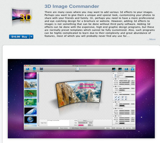 30+ Design Apps on the Mac App Store 3dimagecommander